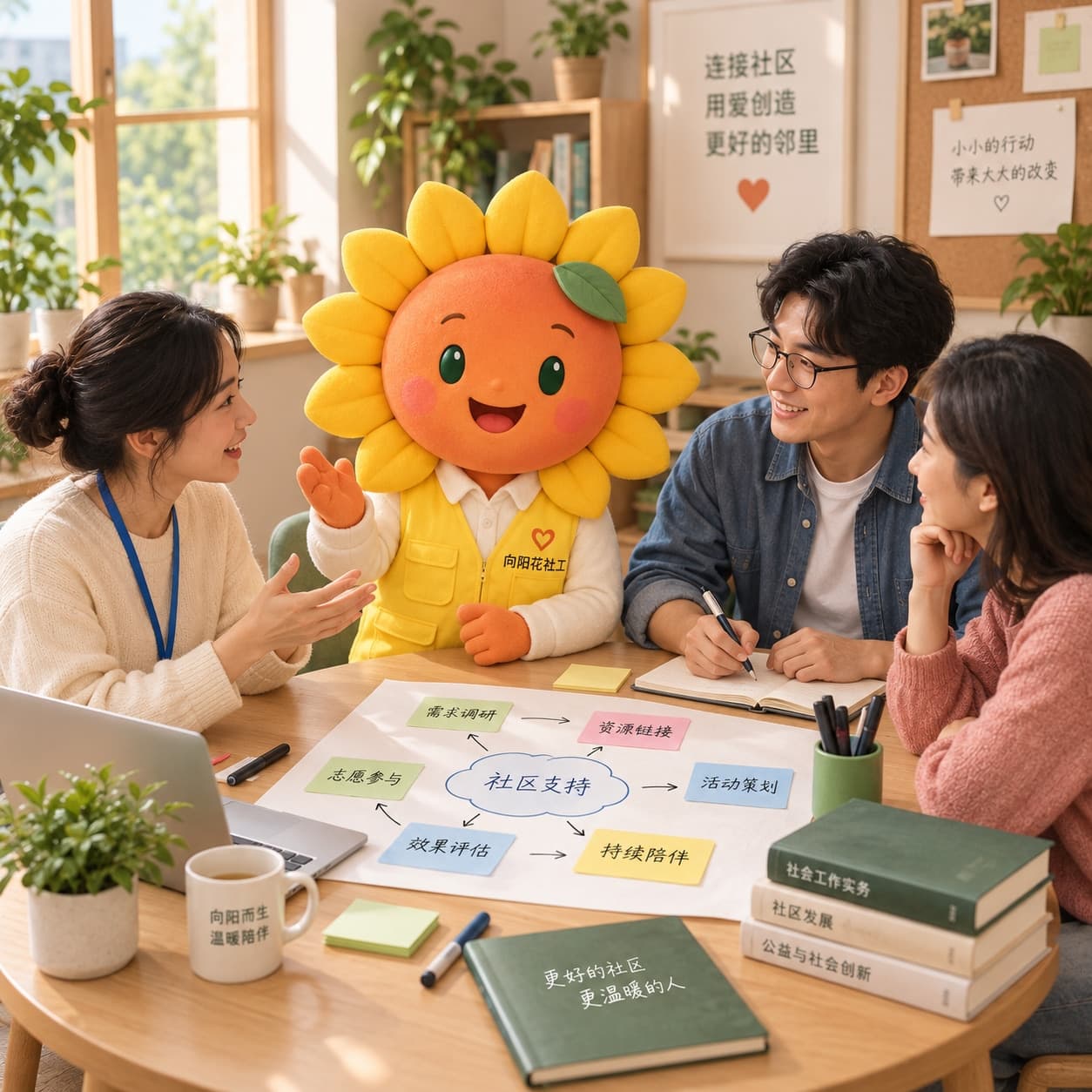 小向与中国社会工作者进行专业督导
